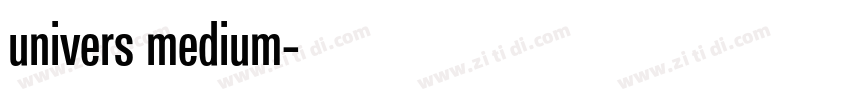 univers medium字体转换